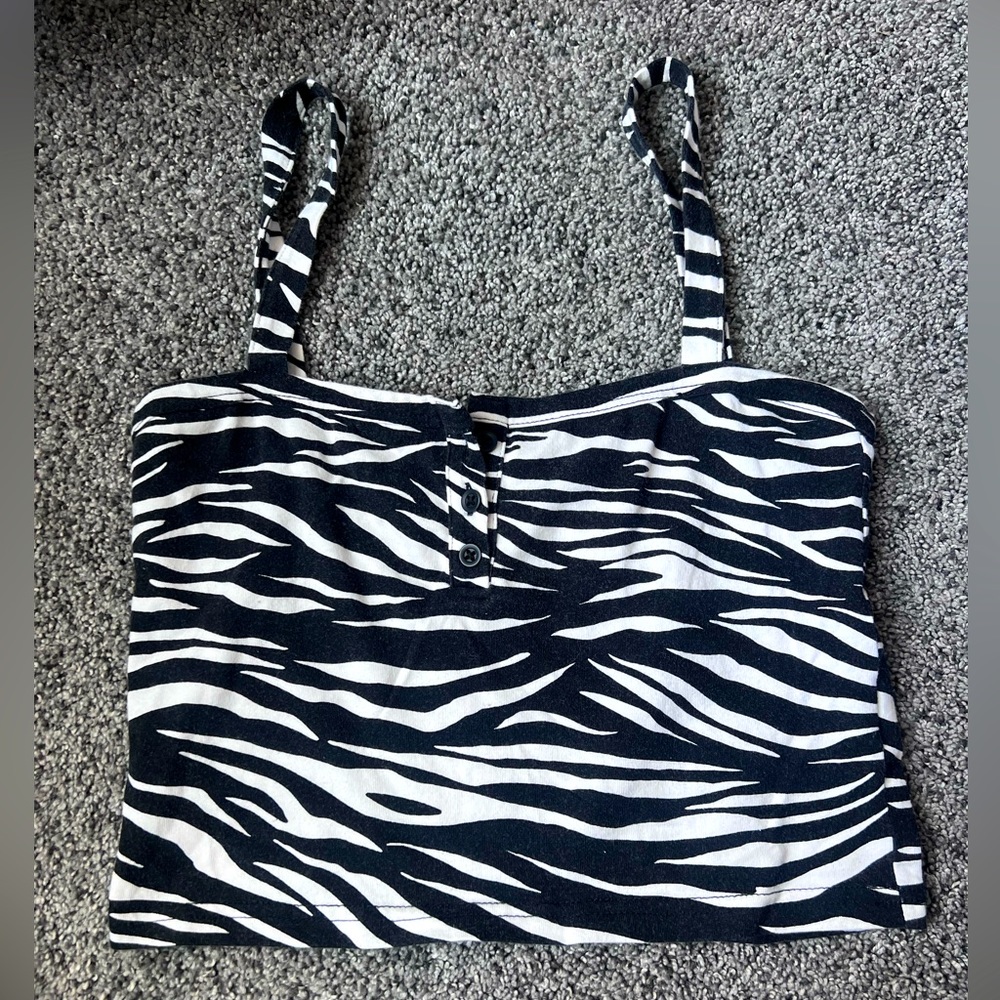 zebra tank top